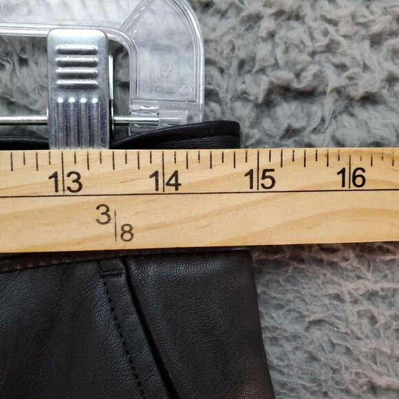 Levis Pants Womens 28 Premium Black Faux Leather Pants Math Club Slacks - Picture 7 of 11